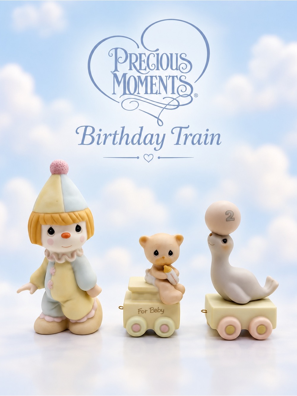 Precious Moments Birthday Train 3-Piece Starter Set